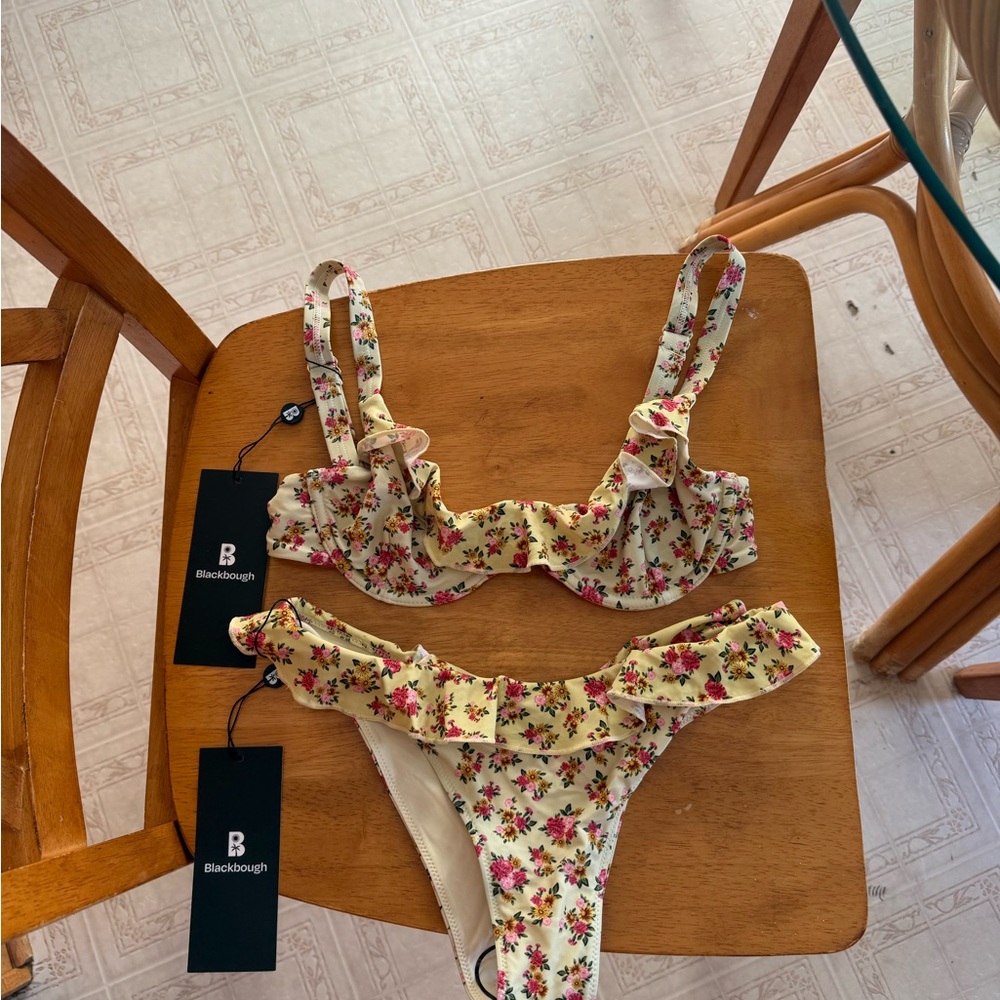 Blackbough Yellow Floral Bikini Set